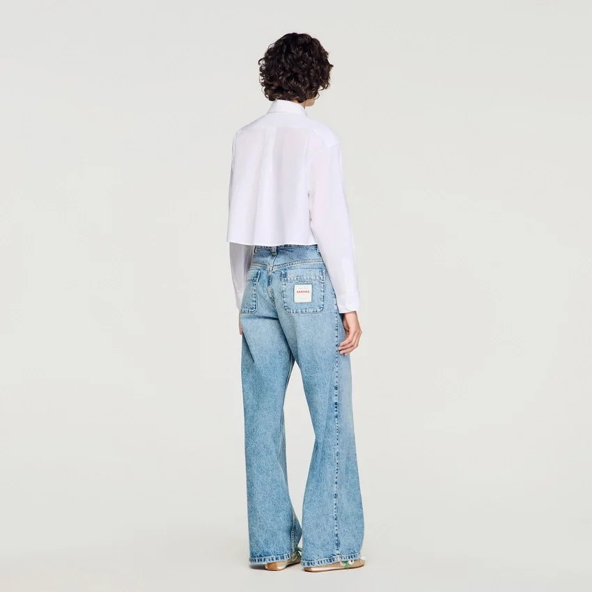 Cropped poplin shirt Cropped poplin shirt