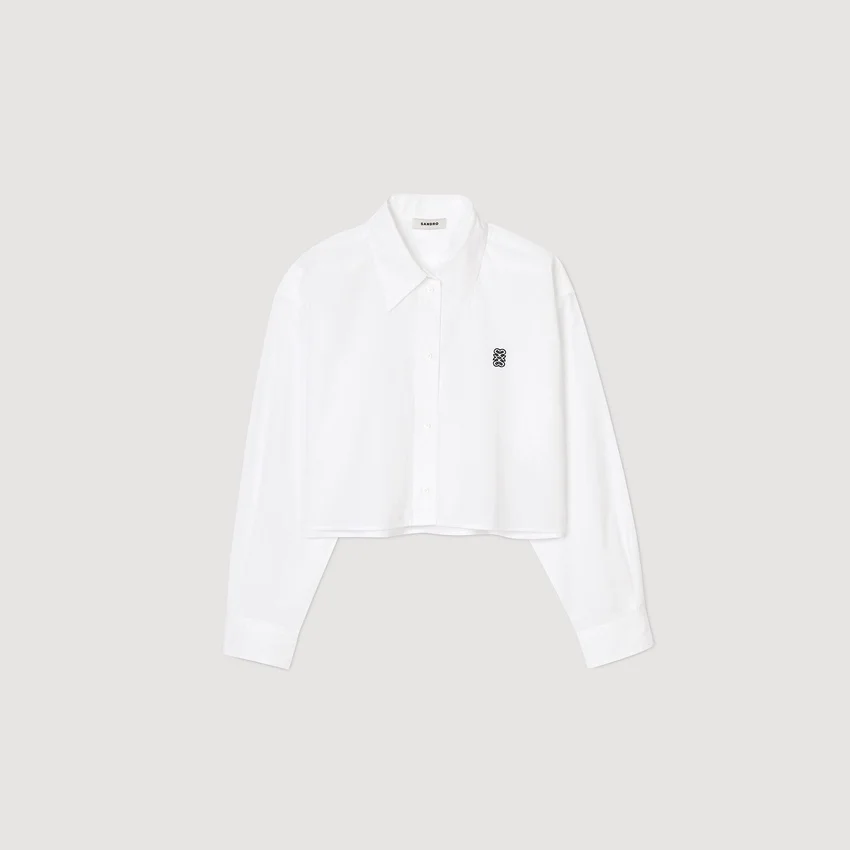 Cropped poplin shirt Cropped poplin shirt
