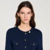 Cropped rib knit cardigan Cropped rib knit cardigan