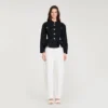 Cropped ruffled peplum jacket Cropped ruffled peplum jacket