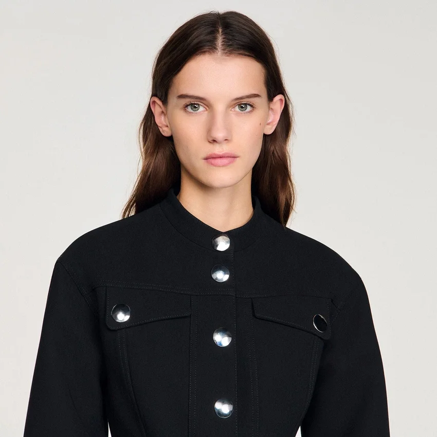 Cropped ruffled peplum jacket Cropped ruffled peplum jacket