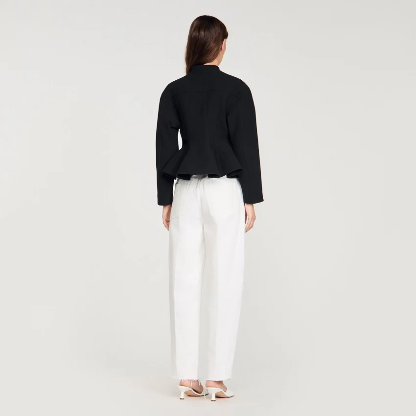 Cropped ruffled peplum jacket Cropped ruffled peplum jacket