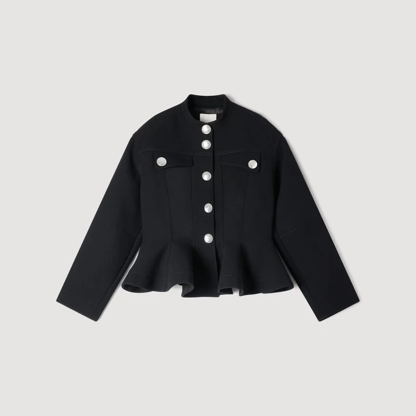 Cropped ruffled peplum jacket Cropped ruffled peplum jacket
