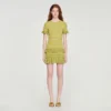 Cropped ruffled-sleeve top Cropped ruffled-sleeve top