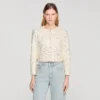 Cropped sequinned cotton jacket Cropped sequinned cotton jacket