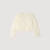 Cropped sequinned cotton jacket Cropped sequinned cotton jacket