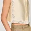 Cropped shirt with lace details Cropped shirt with lace details