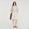 Cropped striped cotton shirt Cropped striped cotton shirt