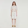 Cropped striped cotton shirt Cropped striped cotton shirt