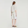 Cropped striped cotton shirt Cropped striped cotton shirt