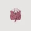 Cropped striped cotton shirt Cropped striped cotton shirt