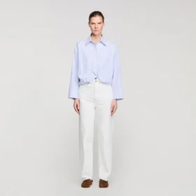 Cropped striped shirt