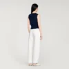 Cropped striped wool-cashmere sweater Cropped striped wool-cashmere sweater