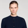 Cropped textured knit cardigan Cropped textured knit cardigan