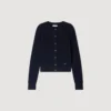Cropped textured knit cardigan Cropped textured knit cardigan