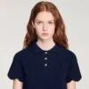 Decorative knit polo-neck sweater Decorative knit polo-neck sweater