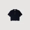 Decorative knit polo-neck sweater Decorative knit polo-neck sweater