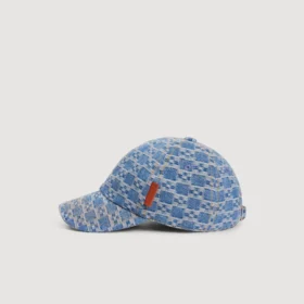 Denim cap with cross motif Denim cap with cross motif