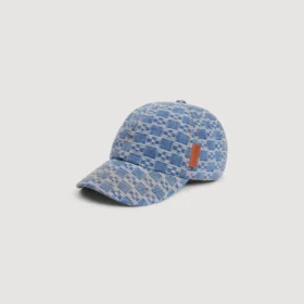 Denim cap with cross motif Denim cap with cross motif