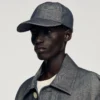 Denim cap with logo