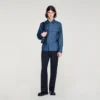 Denim-effect cotton and linen shirt Denim-effect cotton and linen shirt