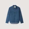 Denim-effect cotton and linen shirt Denim-effect cotton and linen shirt