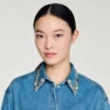Denim shirt with rhinestones Denim shirt with rhinestones