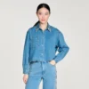 Denim shirt with rhinestones Denim shirt with rhinestones
