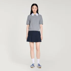 Detachable collar wool sweater Detachable collar wool sweater