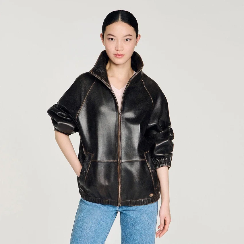 Distressed leather jacket Distressed leather jacket