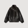 Distressed leather jacket Distressed leather jacket