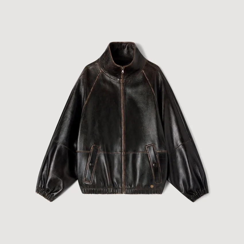 Distressed leather jacket Distressed leather jacket