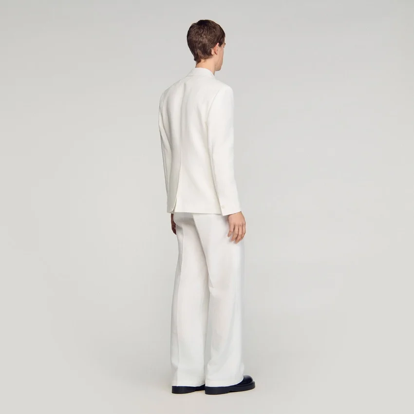Double-breasted linen suit jacket Double-breasted linen suit jacket