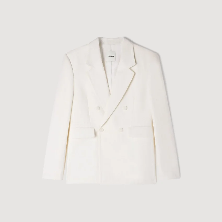 Double-breasted linen suit jacket Double-breasted linen suit jacket