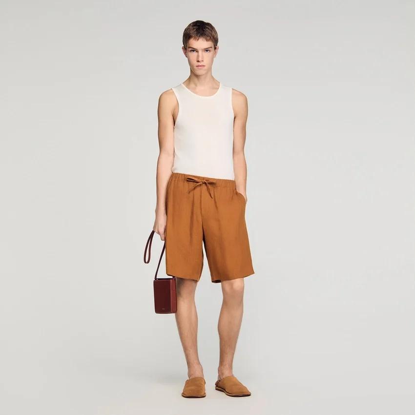 Elastic waist linen shorts Elastic waist linen shorts