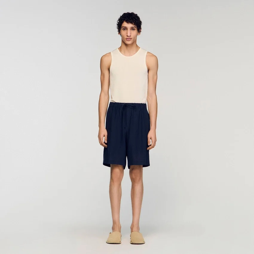 Elastic waist linen shorts Elastic waist linen shorts