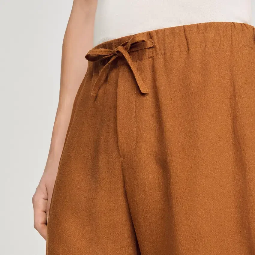 Elastic waist linen shorts Elastic waist linen shorts