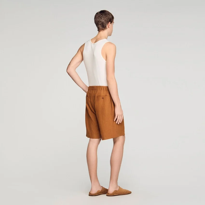 Elastic waist linen shorts Elastic waist linen shorts