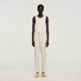 Elasticated linen trousers