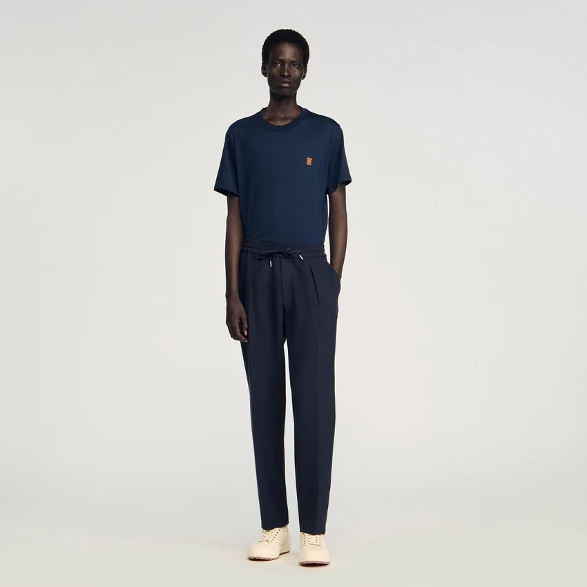 Elasticated straight-leg trousers Elasticated straight-leg trousers