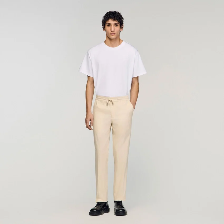 Elasticated straight-leg trousers Elasticated straight-leg trousers