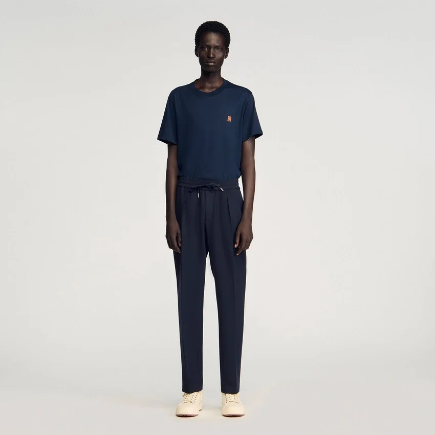Elasticated straight-leg trousers Elasticated straight-leg trousers