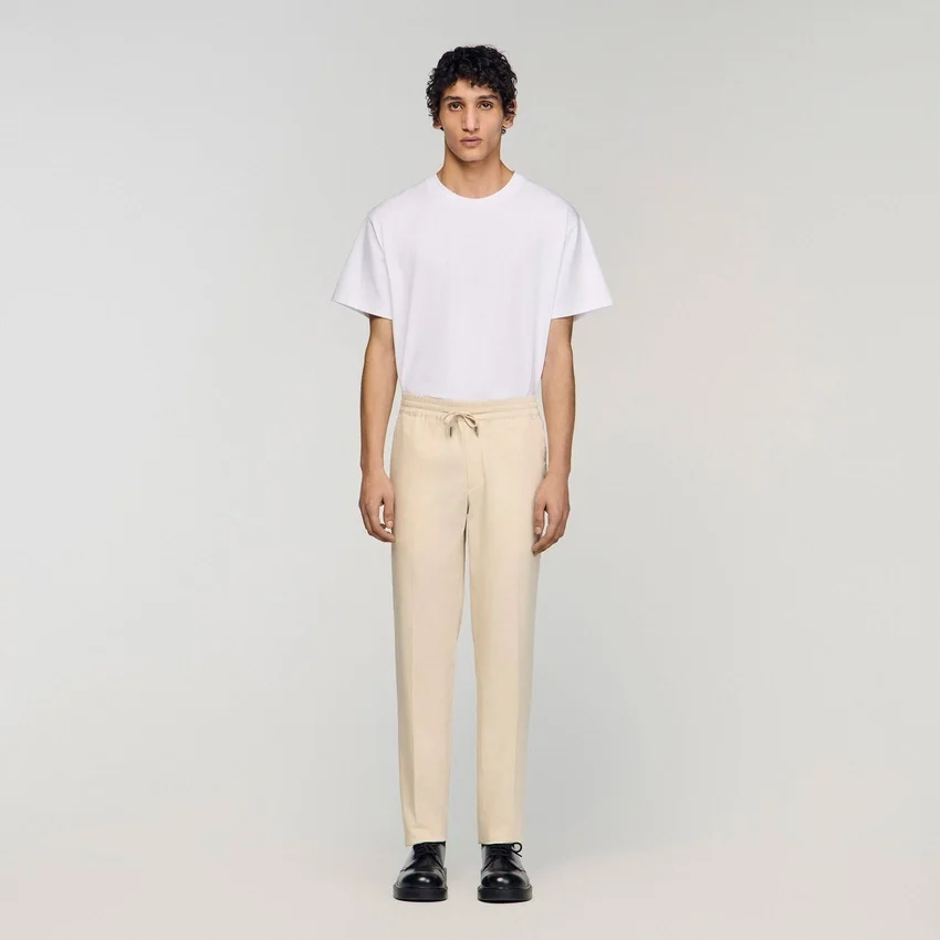 Elasticated straight-leg trousers Elasticated straight-leg trousers