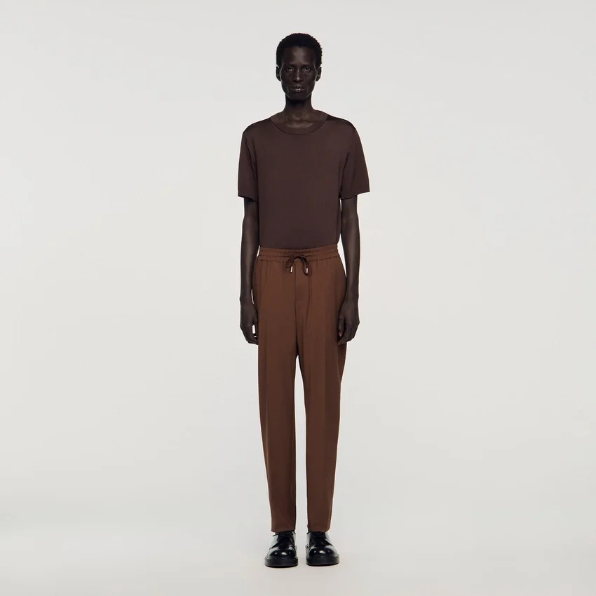 Elasticated straight-leg trousers Elasticated straight-leg trousers