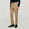 Elasticated straight-leg trousers