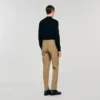Elasticated straight-leg trousers