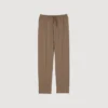 Elasticated straight-leg trousers