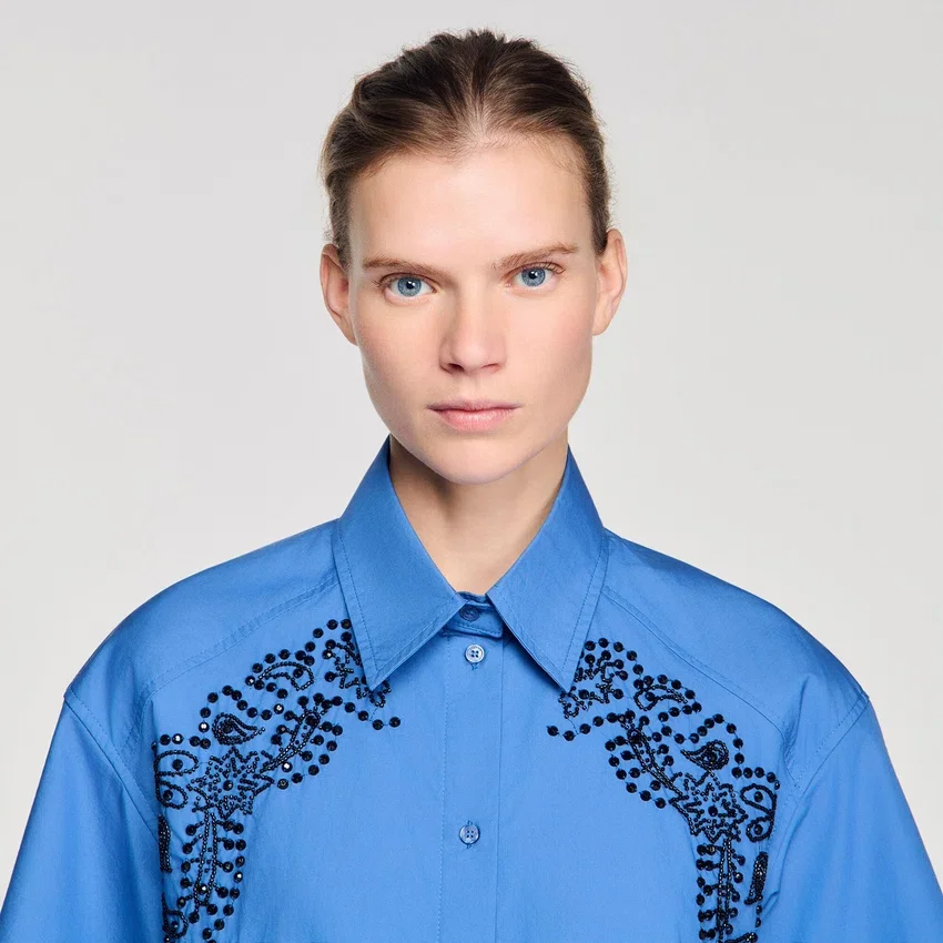 Embroidered and beaded shirt Embroidered and beaded shirt