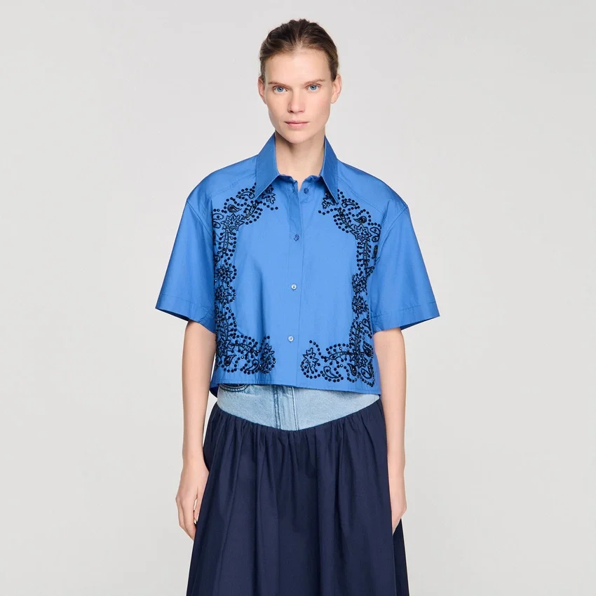 Embroidered and beaded shirt Embroidered and beaded shirt