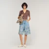 Embroidered Bermuda shorts Embroidered Bermuda shorts
